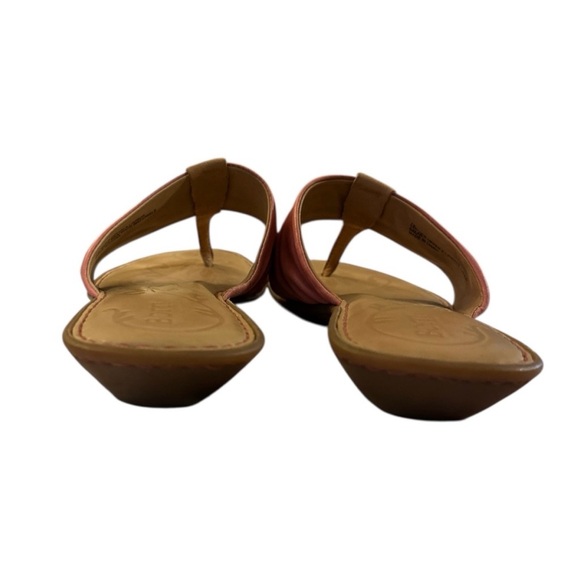 Børn Peach Cushion Leather T-Strap Thong Flip Flop Comfortable Sandals – Size 9 - Picture 4 of 5